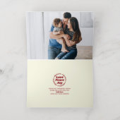 レトロGroovyメリークリスマスフォト実在フォイル 箔シーズンカード (内側レイダウン)