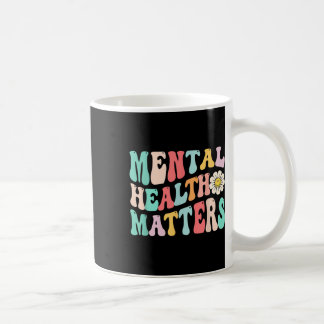 レトロGroovyメンタルヘルス認識度- Mental Heal コーヒーマグカップ
