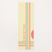 レトロGroovyラインアート ヨガマット (正面)