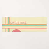 レトロGroovyラインアート ヨガマット (正面(横))