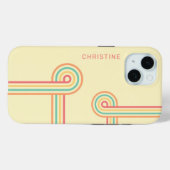 レトロGroovyラインアート Case-Mate iPhoneケース (裏面 (横))