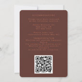 レトロGroovyレインボーカジュアルアーチ70s結婚 招待状 (裏面)