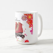 レトロGroovyローラースケートカラフル コーヒーマグカップ (正面右)