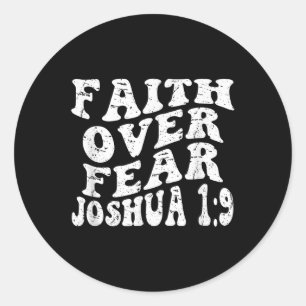 レトロGroovy信仰Joshua 1 9恐怖についての信仰Chri ラウンドシール