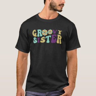 レトロGroovy姉妹マッチングファミリー1st誕生日P Tシャツ