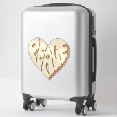 レトロGroovy平和ハート必須 シール (スーツケース)