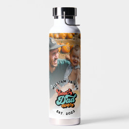 レトロGroovy最高のパパEver Photo Name Year ウォーターボトル