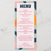 レトロGroovy波カラフル結婚の メニュー (正面)