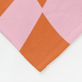 レトロGroovy波形チェッサイケデリックカーボードチェックY フリースブランケット (角)