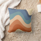 レトロGroovy波形パターン クッション (ブランケット)