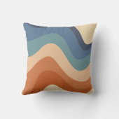 レトロGroovy波形パターン クッション (裏面)