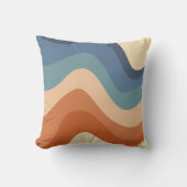 レトロGroovy波形パターン クッション (正面)