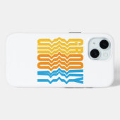レトロGroovy波状文字iphone 15ケース Case-Mate iPhoneケース (裏面 (横))