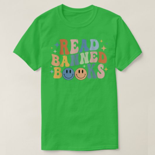 レトロGroovy禁止読本おもしろい読書本L Tシャツ (デザイン正面)