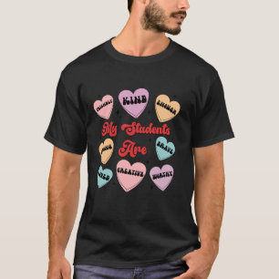 レトロGroovy私の学生はキャンディハッピーバレンタイン Tシャツ