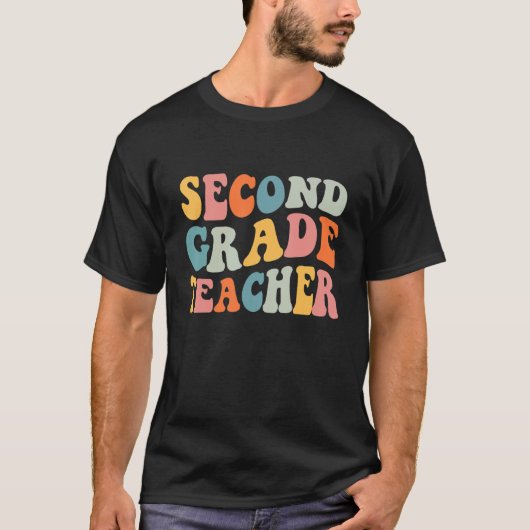 レトロGroovy第2グレード先生Bacの最初の日 Tシャツ (正面)