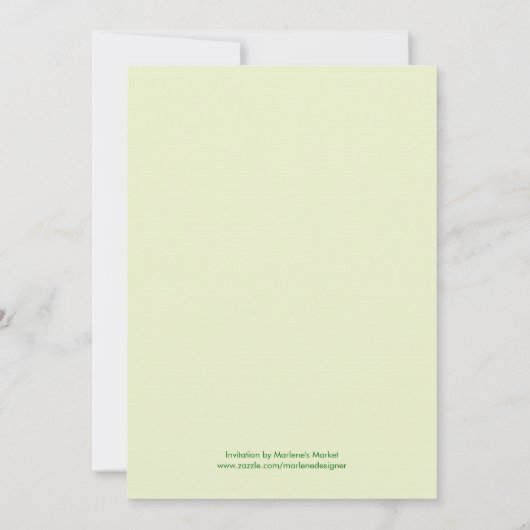 レトロGroovy誕生日パーティーの招待 招待状 (裏面)