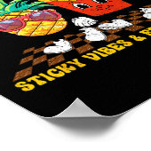 レトロGroovy転送日Sticky Vibes Ivfカップル ポスター (角)
