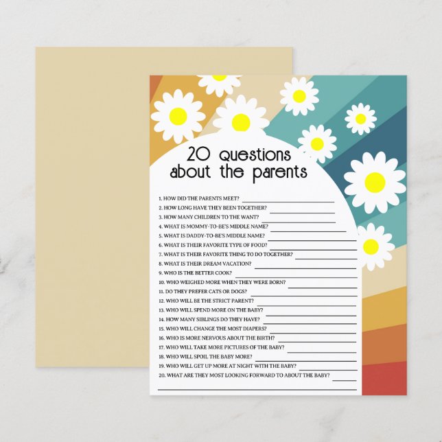 レトロGroovy – 親に関する20の質問 (正面/裏面)