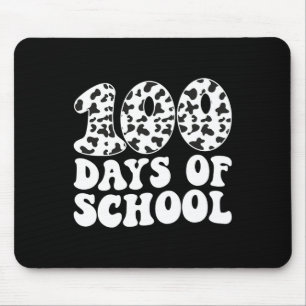 レトロGroovy 100日の学校の牛プリント100Da マウスパッド