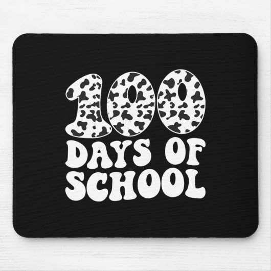 レトロGroovy 100日の学校の牛プリント100Da マウスパッド (正面)
