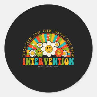 レトロGroovy 100日の学校先生Interventi ラウンドシール