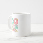 レトロGroovy 100日ハッピー100th Day Of School Te コーヒーマグカップ (正面左)