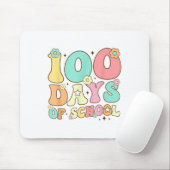 レトロGroovy 100日ハッピー100th Day Of School Te マウスパッド (マウス)