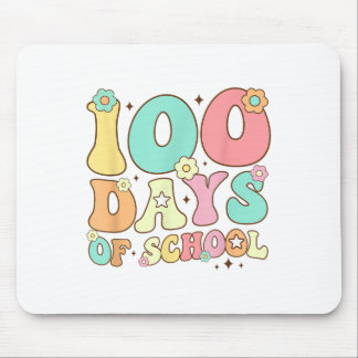 レトロGroovy 100日ハッピー100th Day Of School Te マウスパッド
