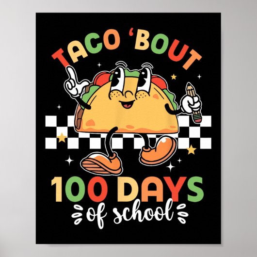 レトロGroovy 100th Day先生タコブト100日 ポスター (正面)