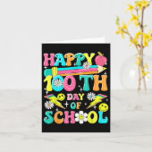 レトロGroovy 100th Day Of School先生Kid Happ カード (黄色い花)