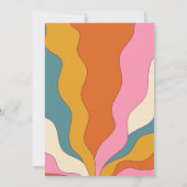 レトロGroovy 1960sヒッピーをテーマにした招待状 招待状 (裏面)