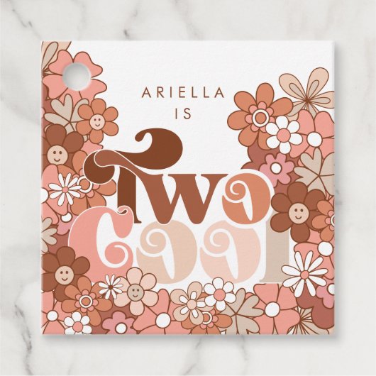 レトロGroovy 2女クールの子2nd誕生日 フェイバータグ (正面)