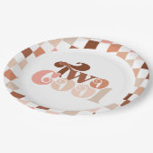 レトロGroovy 2女クールの子2nd誕生日 ペーパープレート (アングル)