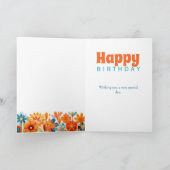 レトロGroovy 21th誕生日フラワーパワー カード (内部)