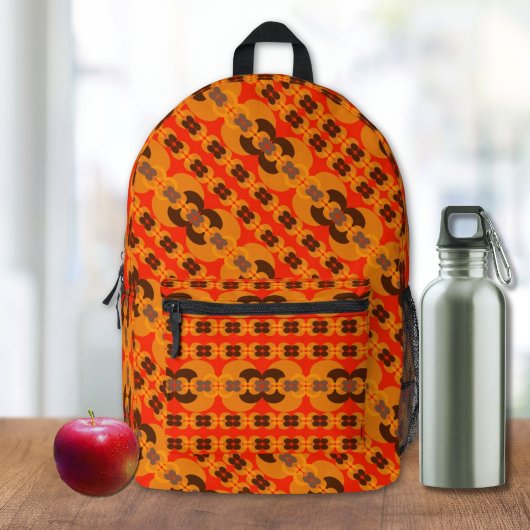 レトロGroovy 60の70のバブルのパターン プリントバックパック