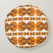 レトロGroovy 60の70のバブルのパターン ラウンドクッション (裏面)