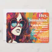 レトロGroovy 60s 70s招待状 招待状 (正面)