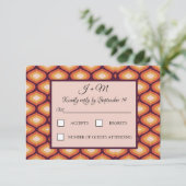 レトロGroovy 70のオレンジ結婚ズ 出欠カード (スタンド正面)