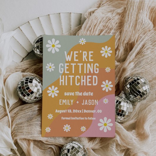 レトロgroovy 70の保存日 招待状