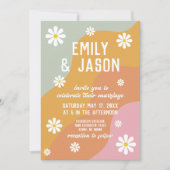 レトロgroovy 70の結婚式招待状 招待状 (正面)