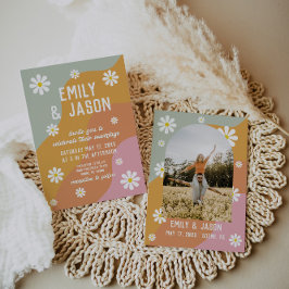 レトロgroovy 70の結婚式招待状 招待状