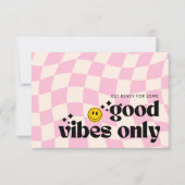 レトロGroovy 70のSmall Business Order Editable サンキューカード (正面)