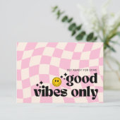 レトロGroovy 70のSmall Business Order Editable サンキューカード (スタンド正面)