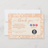 レトロGroovy 70をテーマにしたビジネス サンキューカード (正面)