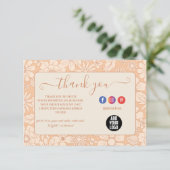 レトロGroovy 70をテーマにしたビジネス サンキューカード (スタンド正面)