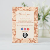 レトロGroovy 70をテーマにしたビジネス サンキューカード (スタンド正面)