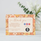 レトロGroovy 70をテーマにしたビジネス サンキューカード (スタンド正面)