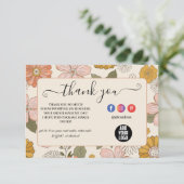 レトロGroovy 70をテーマにしたビジネス サンキューカード (スタンド正面)