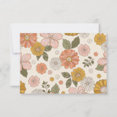 レトロGroovy 70をテーマにしたビジネス サンキューカード (裏面)